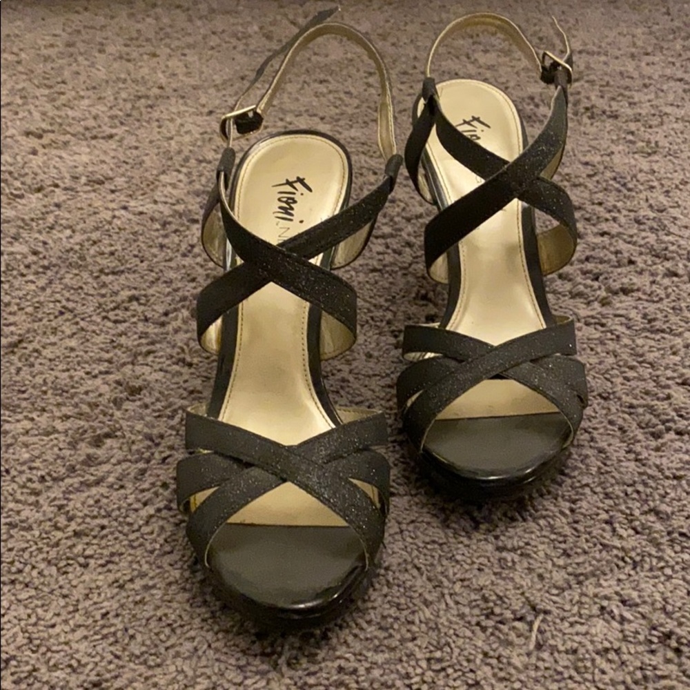 Black Sparkle Heels